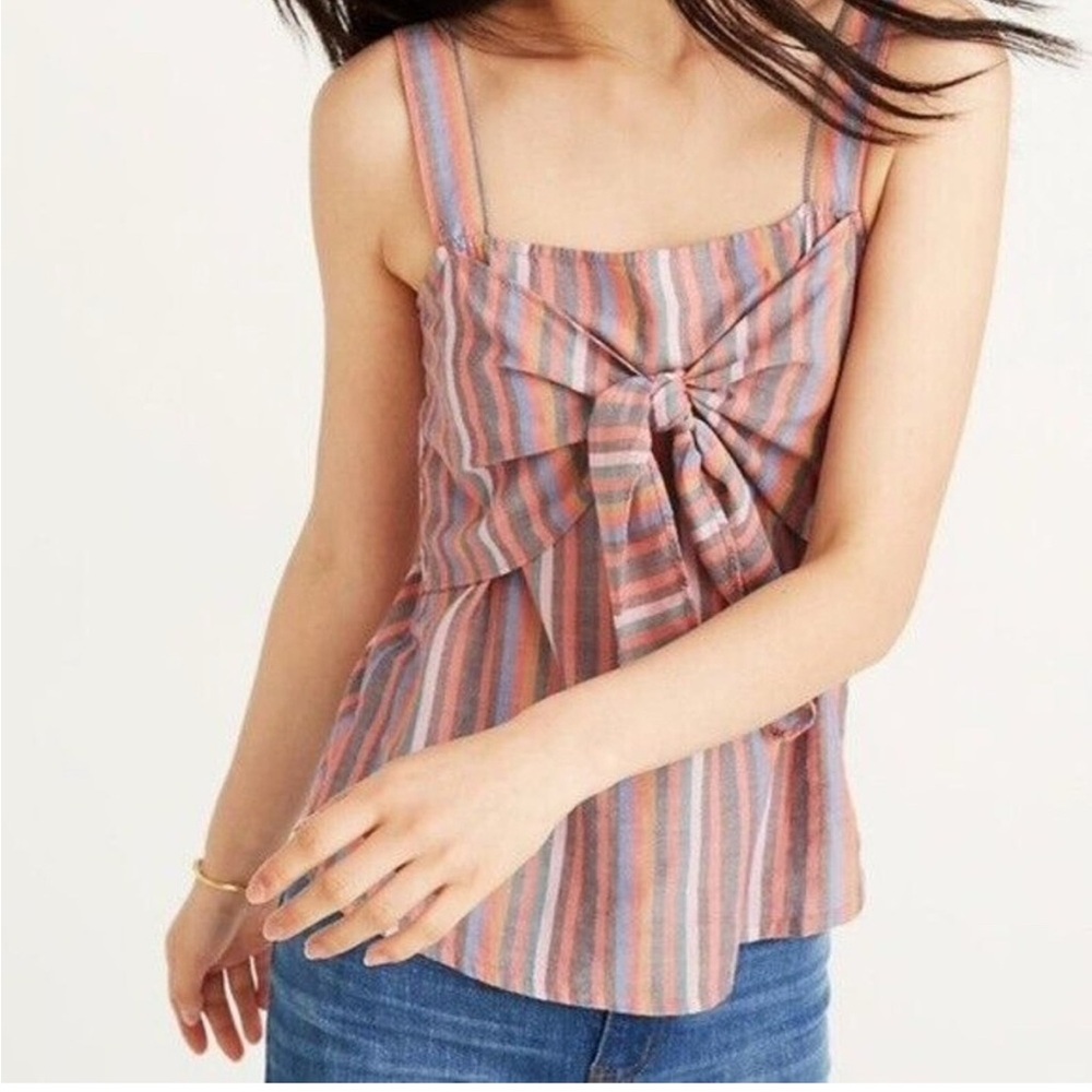 Striped Bow-Tie Women’s Top